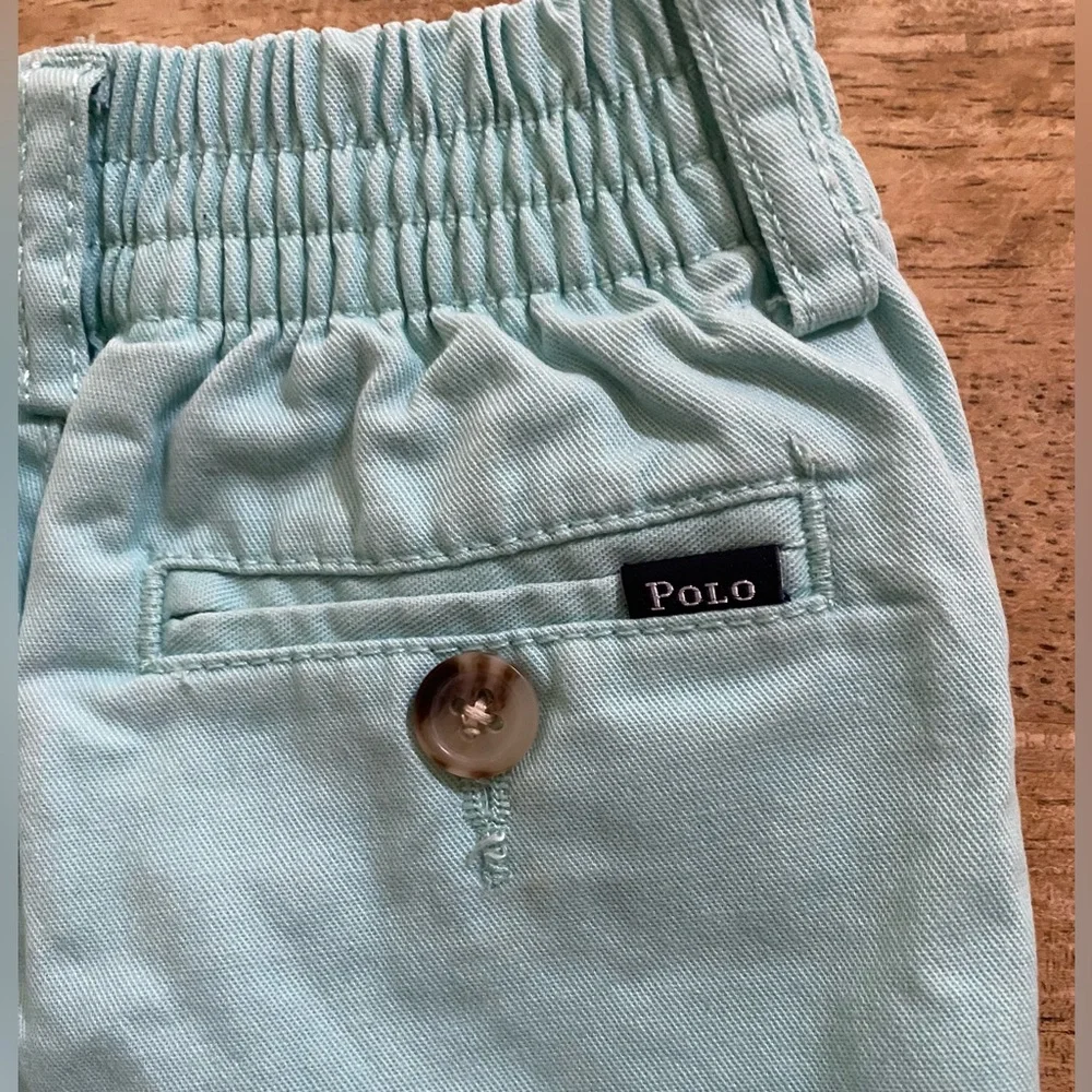 Ralph Lauren Infant Sz 9m Light Blue Twill Chino‎ Shorts